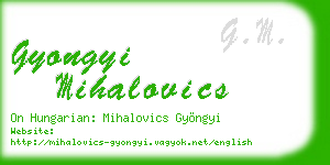 gyongyi mihalovics business card